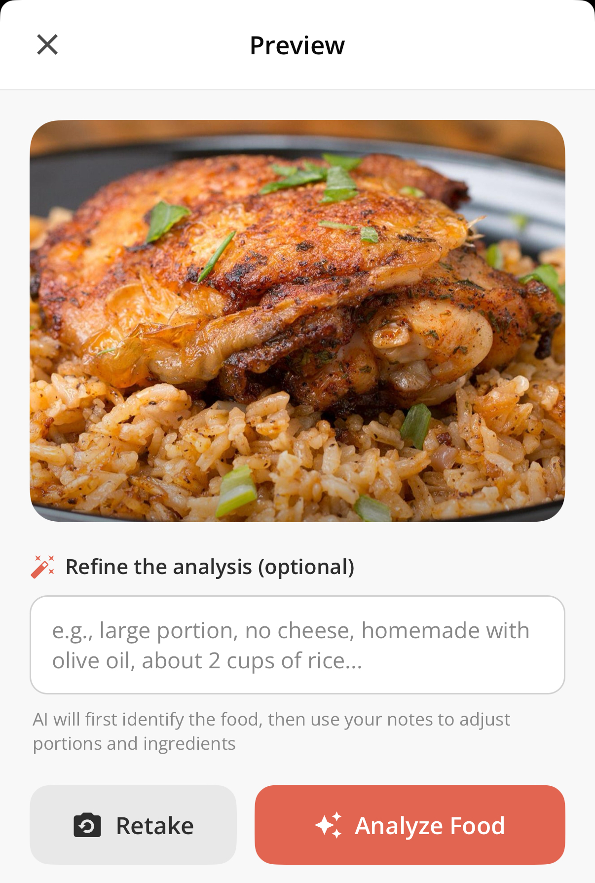 Vora photo nutrition logging